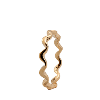 Christina Collect gold plated collecting ring - Wave
